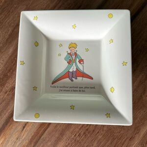GIEN The Little Prince CERAMIC dish Antoine de Saint Exupery Le Petit FRENCH EUC
